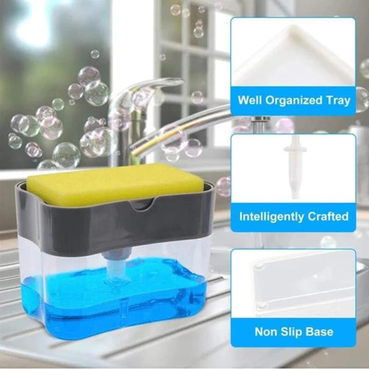 Liquid Soap Dispenser & Sponge Holder