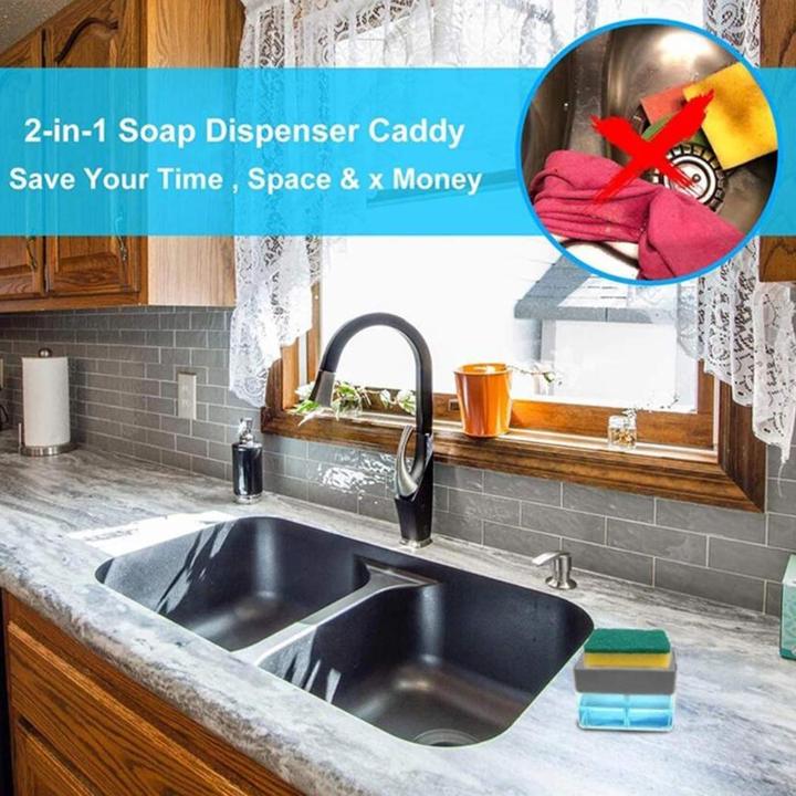 Liquid Soap Dispenser & Sponge Holder