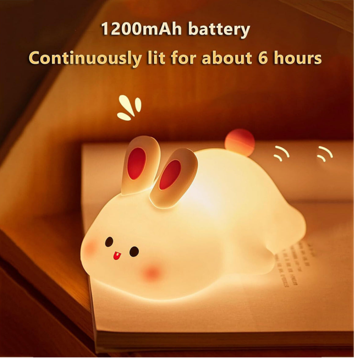 SoftGlow™ Bunny Night Lamp – Squishy, Cute & Rechargeable
