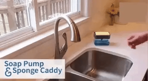 Liquid Soap Dispenser & Sponge Holder